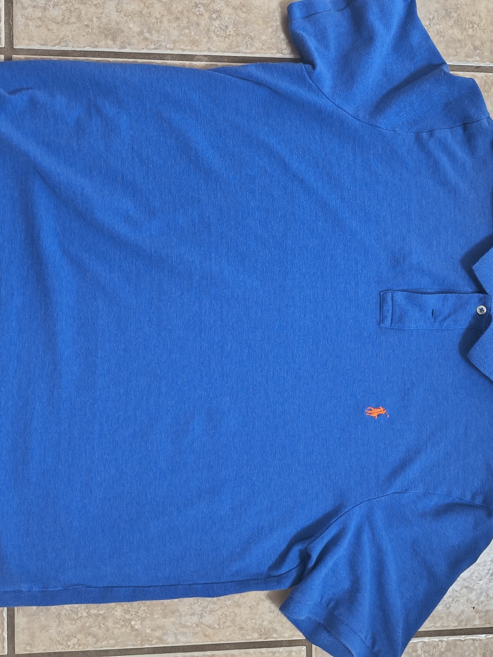 Ralph Lauren Royal Blue Polo with Orange Pony